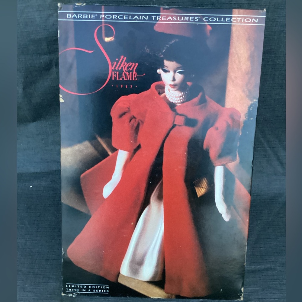 Silken Flame Barbie Doll Porcelain Treasures Collection 1992 Mattel  NEW